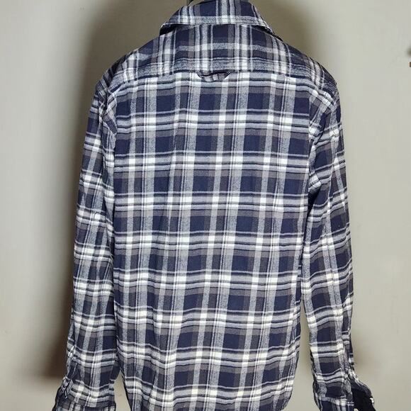 Mens, Rainforest  flannel shirt black white,sz L - Picture 3 of 6